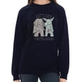 thumbnail image 3 of Plus Size Let Us Get United Again Ring Spun Cotton Premium Long Sleeve Graphic Shirt - Navy 3XL, 3 of 4