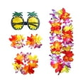 thumbnail image 4 of Conjunto De 3 Collares Hawaianos Para Disfraz De Playa Para Mujer, Vestido Elegante, Decoración, Diadema, Multicolor, 4 of 8