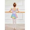 thumbnail image 5 of Arshiner Ballet Leotards for Girls Ruffle Sleeve Ballet Leotard with Skirt Criss-Cross Back Dance Dresses, 5 of 6