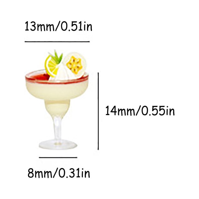 Mini copa de yogur de resina, modelo de juguete para casa de muñecas, muebles de cocina, mini decoraciones, accesorios para muñecas, juguetes lindos