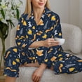thumbnail image 6 of Saiise Scarf Ski Shoes sock Print Women Soft Pajama Sets,Long Sleeve Sleepwear Button Up 2-Piece Pjs Lounge Sets-Small, 6 of 7