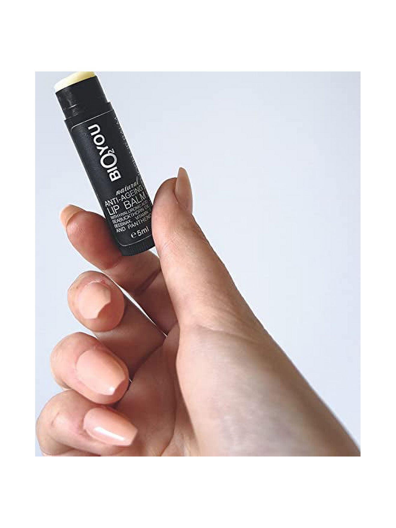 Bio2You, Natural Anti-Ageing Lip Balm, Moisturises and Protects Dry Lips, with Hyaluronic Acid and Sea Buckthorn Oil, 5ml