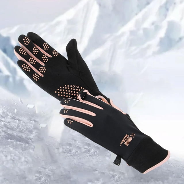 Guantes Cálidos de Invierno, Guantes de Esquí, Calentadores de Manos, Guantes Térmicos de Vellón, Guantes de Esquí para Nieve, Guantes de Snowboard Pa Pantalla táctil para hombres