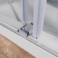 thumbnail image 6 of Seetaras Frameless Shower Sliding Bathtub Door, 56"-60" W, 62" H, Heavyduty Stainless Steel Hardwares, Tempered Glass Bypass Tub Doors with 3/8"(10mm) Thick Clear Tempered Glass,2 Rectangle Handles, 6 of 6