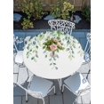 thumbnail image 6 of Sage Green Eucalyptus Leaves Round Fitted Tablecloth with Elastic Edge, Waterproof Table Cloth Table Cover for 45"-54" Tables, Farmhouse Spring Botanical Tablecloths for Dining Picnic Indoor Outdoor, 6 of 9