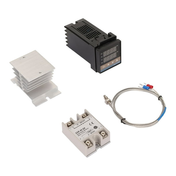 Juego De Controlador De Temperatura PID Digital, Respuesta Rápida 4 Piezas AC 100-240V Controlador De Temperatura PID Control Rápido De Temperatura Para Granja