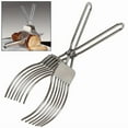 thumbnail image 4 of Stainless Steel Roast Beef Cutting Tongs Meat Bread Slicing Tong Onion Tomato, 4 of 5