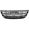 thumbnail image 2 of For Hyundai Sonata 2009 2010 Grille | CAPA Certified | Chrome Shell and Insert | Painted Black | Plastic | Replacement For HY1200152, HY1200152C | 863503K600, 2 of 6