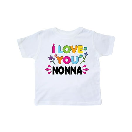 

Inktastic I Love You Nonna with Flowers Gift Toddler Toddler Girl T-Shirt