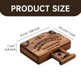 thumbnail image 2 of Miommo Miniature Walnut Wood Ouija Board with Secret Planchette Drawer, Handmade 1-Inch Scale Spirit Board for Halloween Decor and Mystical Games, 1-Pack, 2 of 6