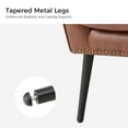 thumbnail image 5 of Faux Leather Armchair with Removable Cushion Contemporary Wingback Accent Chair Set of 2 for Living Room Bedroom,Brown, 5 of 10