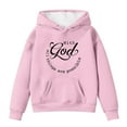 thumbnail image 4 of XEGLSBU Hoodies for Girls 10-12 Baggy Preppy Girl's Boy's Hoodie Long Sleeve Soft Sweatshirt Graphic Hoody Kids Cute Pullovers Top Clothes For Girls d-Pink Size 7-8 Years, 4 of 4