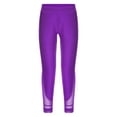 thumbnail image 3 of YONGHS Big Girl's Ice Skating Compression Tights Yoga Pants Leggings for Dance Gymnastics Active Purple 10, 3 of 7