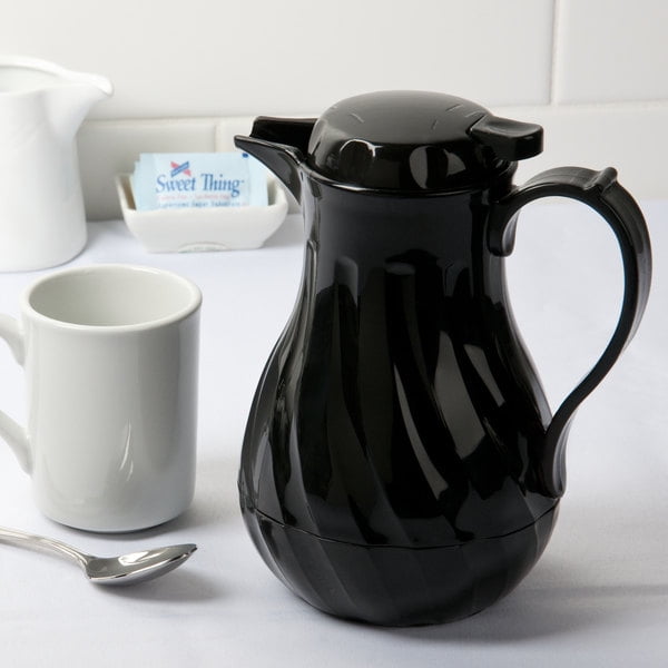 Details about   Choice 20 oz Black Swirl Thermal Insulated Coffee Tea  Cocoa Carafe Server 