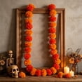 thumbnail image 4 of Rirozkan Artificial Marigold Flower Garland, 59.06 Inch Hanging Floral for Party, Home, Mantel, Indoor Outdoor, 4 of 6