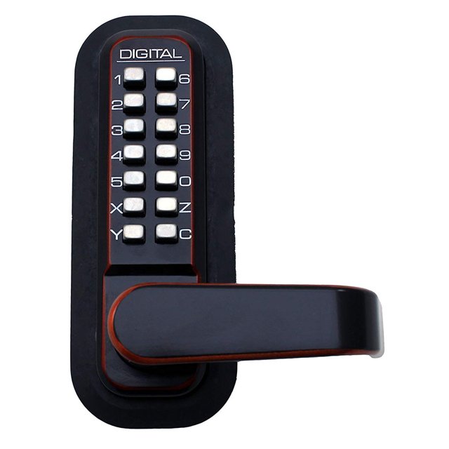 Lockey USA Mechanical Keyless Single Combination Keypad Door Lever Lock, Bronze