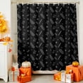 thumbnail image 4 of Shower Curtain 36"W x 78"L Thanksgiving Autumn Leaf Floral Pattern Black Fabric Shower Curtains Set with Hooks Water Repellent Bathroom Curtains Machine Washable Bathroom Accessories, 4 of 6