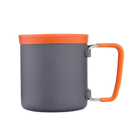 

480ml Camping Aluminum Cup Outdoor Foldable Aluminum Cup With Foldable Handle For Tourist Picnic Trekking Hiking Coffee Mug Set