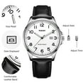 thumbnail image 2 of Watch for Men Minimalist Ultra Thin Wrist Watch Waterproof Quartz Analog Watch with Leather Strap -Gift for Men, 2 of 7