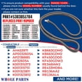 thumbnail image 3 of Whole Parts Range Oven Door Seal Gasket (Approximate Length is 82.68 inches) Part# 5303051704 - Replacement & Compatible with Some Frigidaire and Kenmore Ranges or Ovens, 3 of 6