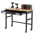 thumbnail image 1 of VEVOR 48" Workbench on Wheels Wood Top Work Table with Drawer Organizer 1500 lbs, 1 of 9