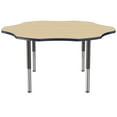 thumbnail image 3 of ECR4Kids 60in Flower Everyday T-Mold Adjustable Activity Table Maple/Navy/Black - Super Leg, 3 of 8