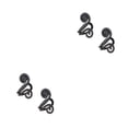 thumbnail image 2 of Guardurnaity 2 uds, pendientes para hombres y mujeres, pendiente con forma geométrica, decoración de orejas, joyería de aleación para citas, Negro 2piezas, 2 of 6