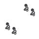 thumbnail image 1 of Guardurnaity 1 par de pendientes para hombre y mujer, adorno de pendiente con forma geométrica, decoración sencilla, joyería de aleación, Negro 2piezas, 1 of 6