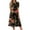 Black ##4, variant on Summer Midi Dresses for Women 2025 Boho Short Sleeve Round Neck Mid-Length Dresses with Side Pocket Casual Loose A Line Dress Beach Floral Print Flowy Sundresses, Blue M