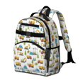 thumbnail image 2 of Excavator and Mountain White Pattern Cute School Backpack Bag for School with Padded Back and Adjustable Shoulder Straps 15.25"x11.5"x5.25", 2 of 5