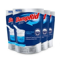 DampRid Refill Bag, 42 oz., 4-Pack - Fragrance Free Moisture Absorbers for Rooms with Excess Humidity, Long-Lasting, Inhibits Mold & Mildew
