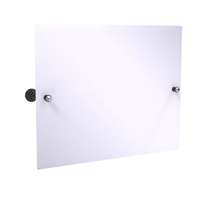 Miroir Inclinable Rectangulaire Paysage de la Collection Carolina Crystal avec Bord Biseauté