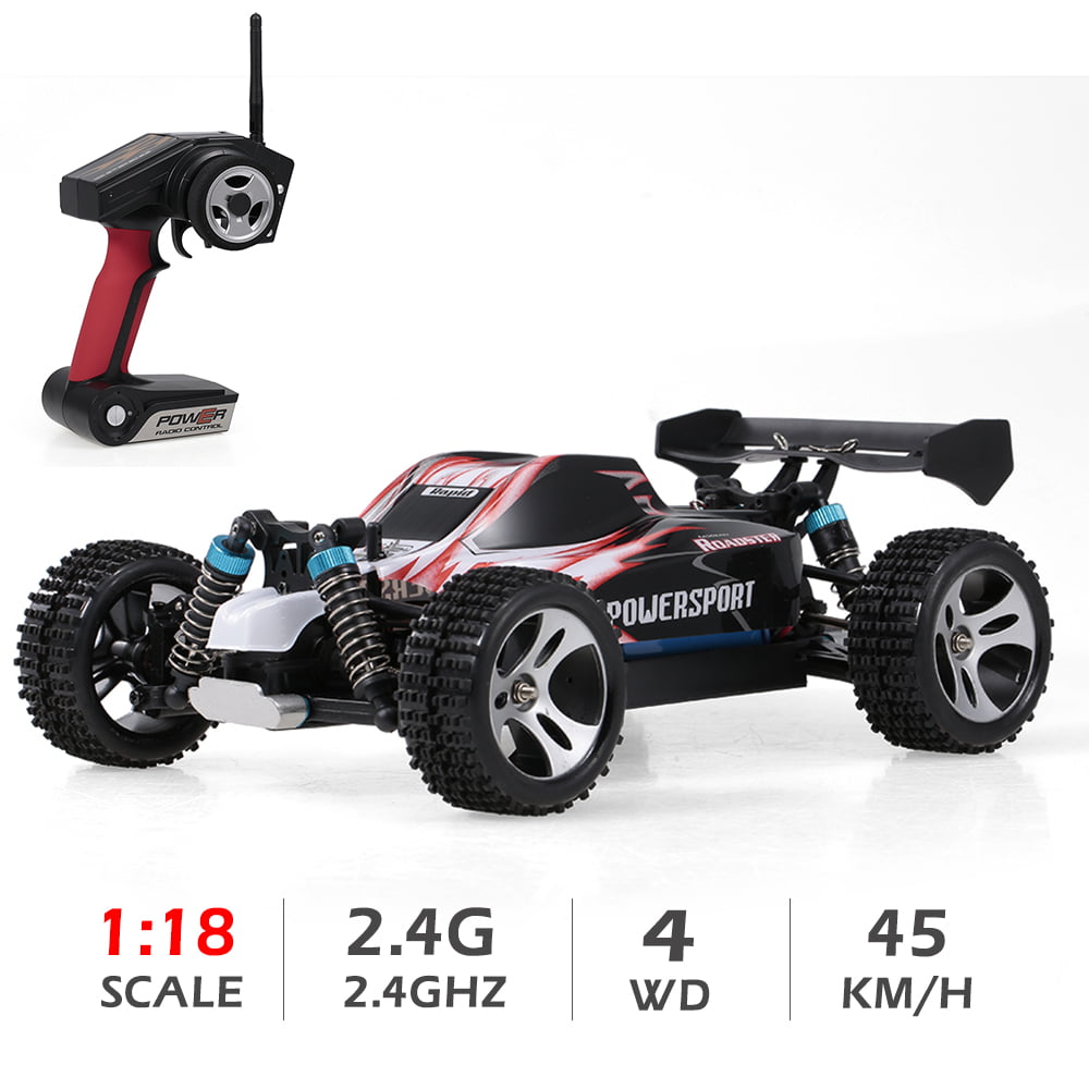 4WD RC Car Buggy 1/18 Scale High-speed 2.4G Remote Control Truck RTR Off Road 