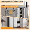 thumbnail image 2 of Garvee Four-Door Metal Storage Locker with 3 Shelves for Schools, Offices,Gyms,Homes,Grey, 2 of 8