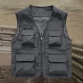 thumbnail image 1 of HUITKMM Tank Top Men's Solid Colour Outdoor Sports Casual Style Lightweight with Pockets Workwear Vest Jacket, 1 of 3