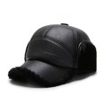 thumbnail image 3 of Men's Baseball Winter Warm Flf P Leather Earmfs Hat Hats Hot Z0X6, 3 of 6
