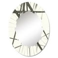 thumbnail image 2 of Designart "Minimalism in Black and White IV" Abstract Shapes Round Wall Mirror - Modern Oval Printed Decorative Oversized Mirror - Multiple Color Options, 2 of 4