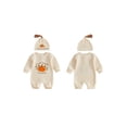 thumbnail image 2 of RUINIXCW Newborn Baby Girl Boy My First Halloween Outfit Waffled Romper Infant Fall Clothes Long Sleeve Pumpkin Embroidery Bodysuit Jumpsuit with Hat, 2 of 10