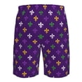 thumbnail image 6 of Naloa Purple Mardi Gras Men's Beach Shorts, Surfing shorts, Swim trunks, Quick Dry Swim Trunks for Surfing Beach Fun - X-Large, 6 of 9
