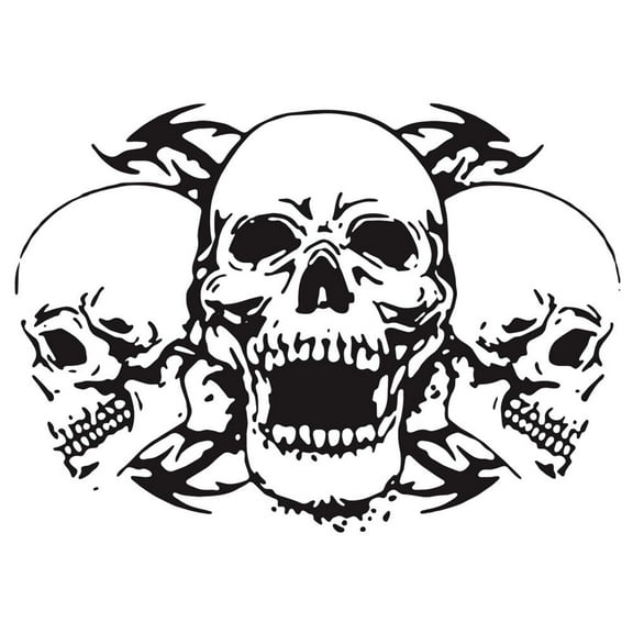 HUONA Car Personality Car Sticker for Car Body Home Decoration Cool Fashion Skull Car Sticker Black