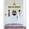 thumbnail image 2 of Home Sign for Front Door, Decor for Farmhouse Porch Decorations, Round Wooden Hanging Sign Housewarming Gift for Home Outdoor Indoor, 2 of 8