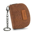 thumbnail image 5 of Wrangler Floral Tooling Small Keychain Wallet for Women RFID Blocking Credit Card Holder and Coin Purse, Brown, 5 of 7