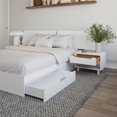 thumbnail image 4 of Nexera Oslo 4-Piece Dual Storage Bedroom Set, White, Queen, 4 of 6
