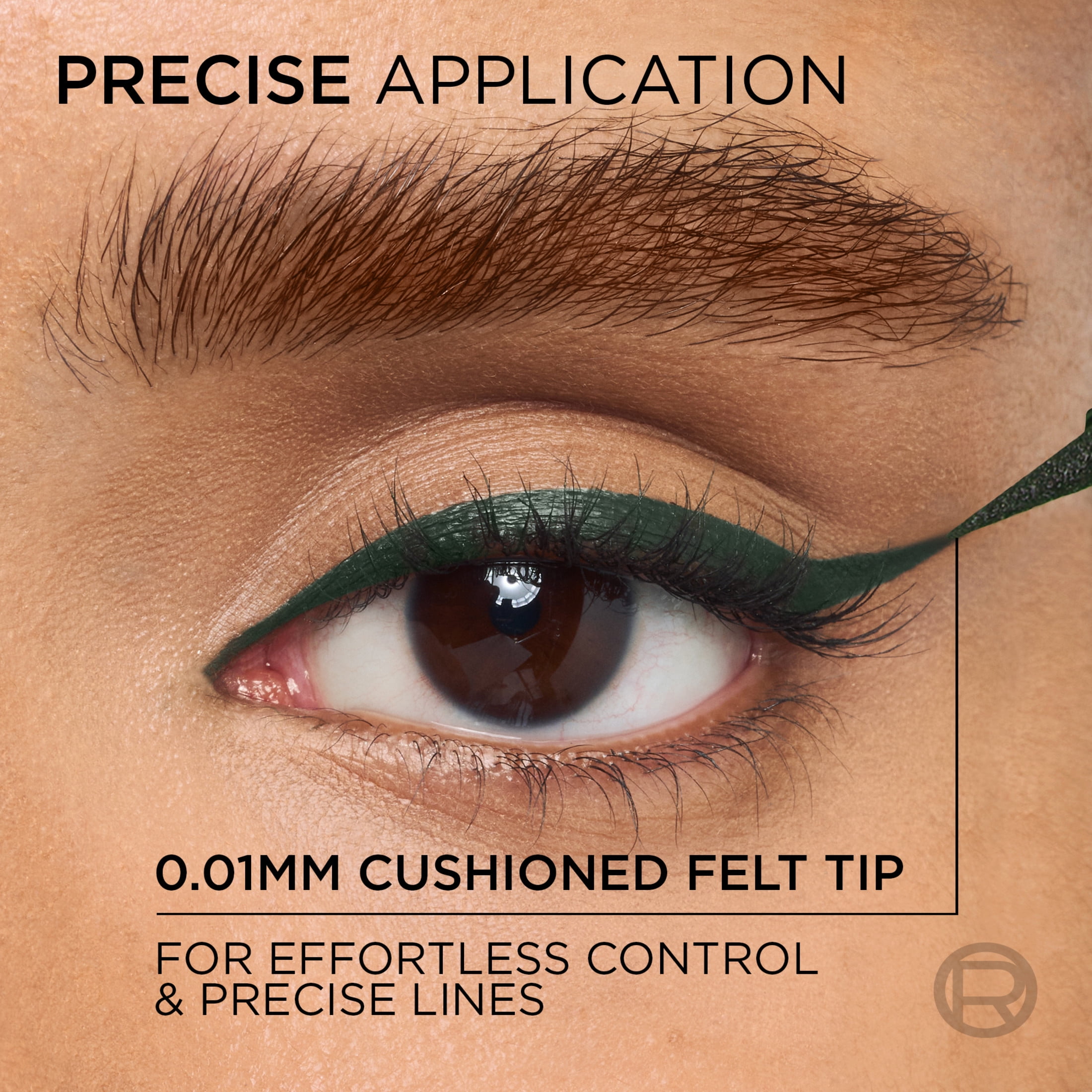 L'Oreal Paris Haute Precision Waterproof Liquid Eyeliner, Green Velvet 40, 0.03 fl oz