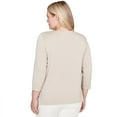 thumbnail image 2 of Alfred Dunner Womens Heat Set Sparkle Ombre Border Knit Top, 2 of 4