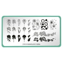 Maniology CYO Design Contest Layered Flowers (m094) Stainless Steel Nail Stamping Plate
