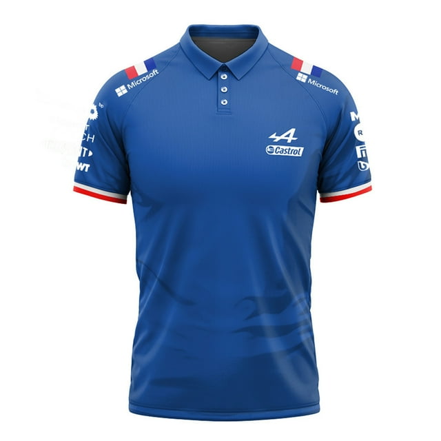 Nouveau Costume de Course F1 Red Bull Manches Courtes Polo Équipe Hommes-siniker