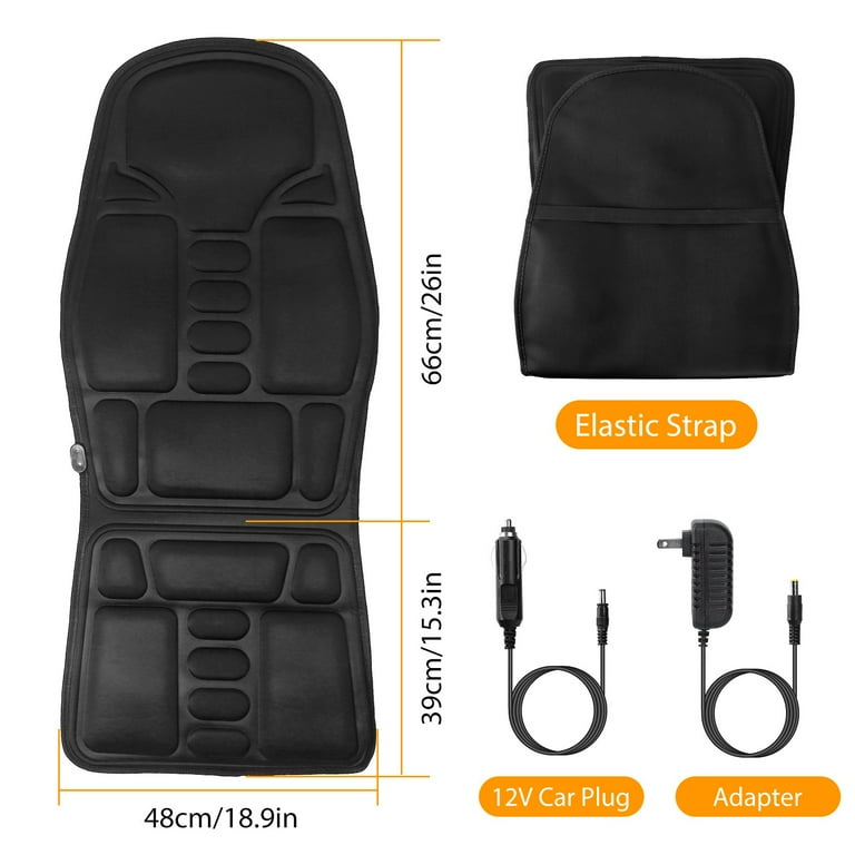 Portable Heated Back Massage Seat Cushion – islandshinemobiledetailing