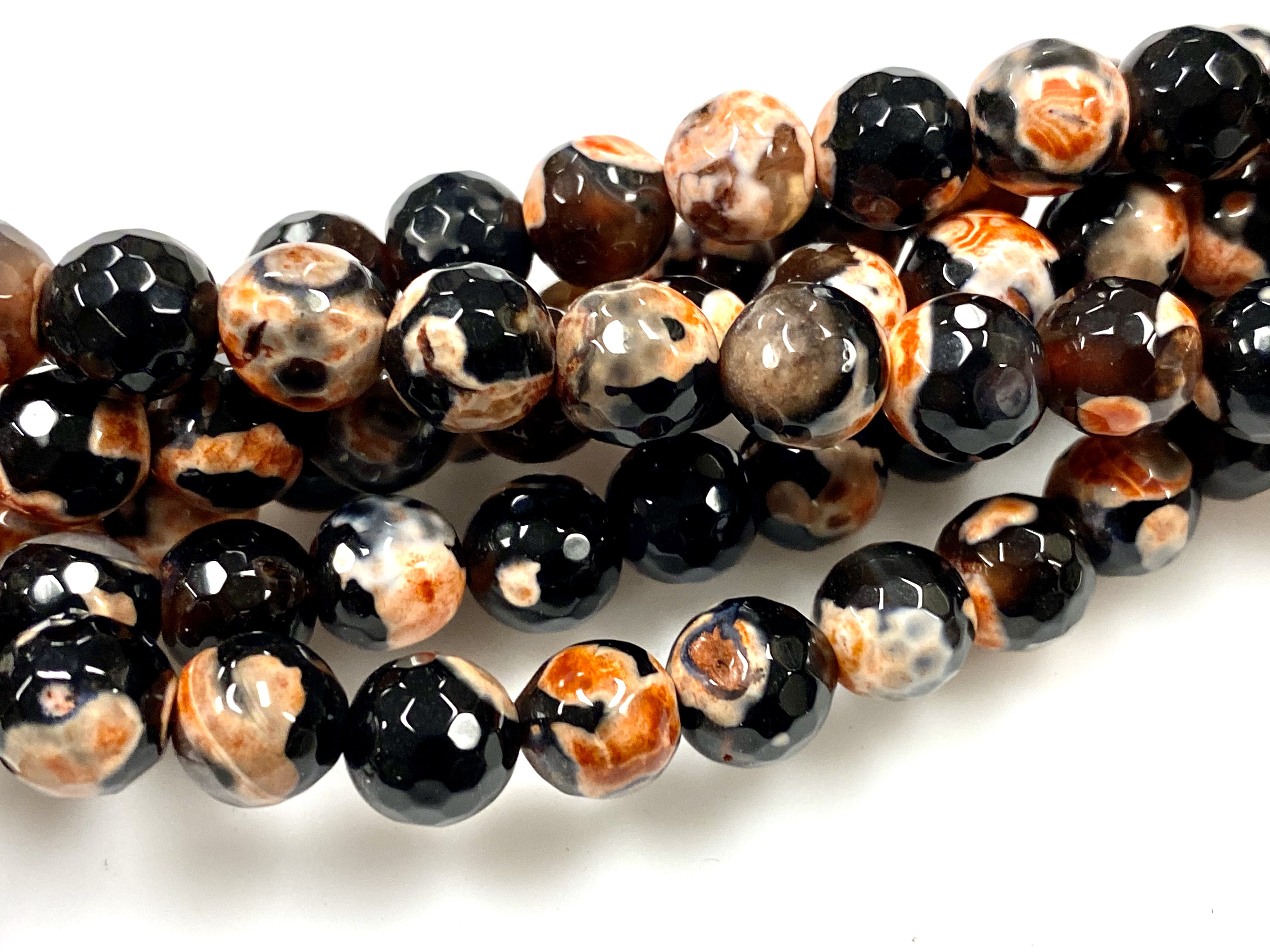 Orange Faceted 14mm Beads Semi Precious Beads Genuine Agate Beads Faceted Agate Bead Strand Agate Beads for Jewellery Making 27 beads