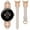 Starlight/Rose Gold, variant on Leather Band Compatible with Google Pixel Watch 3 41mm/Pixel Watch 2/Pixel Watch 1 Band Women, Slim Heart Knot Buckle Strap, Designer Soft Leather Watch Band for Pixel Smartwatch